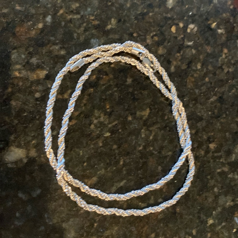 Michael Anthony 3.75mm Braided Stainless Steel Chain Necklace 30” long